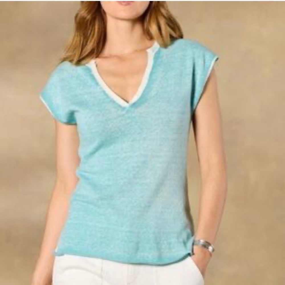 Sundance Laurette Sweater Tee Size‎ S Aqua